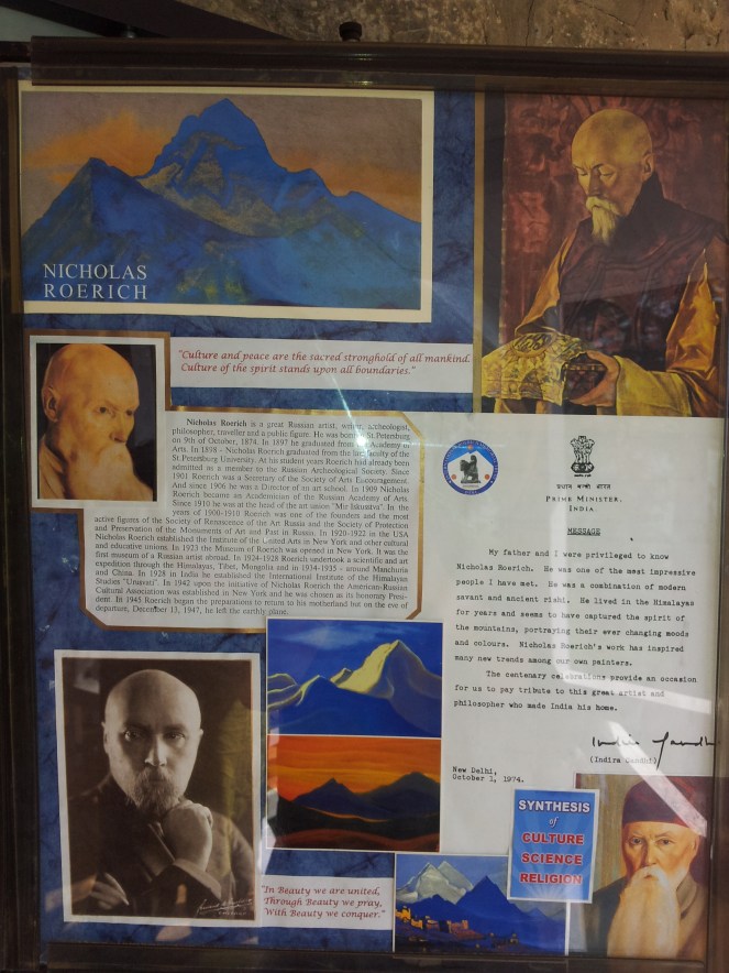 I was very keen to visit the Nicholas Roerich Art Gallery.