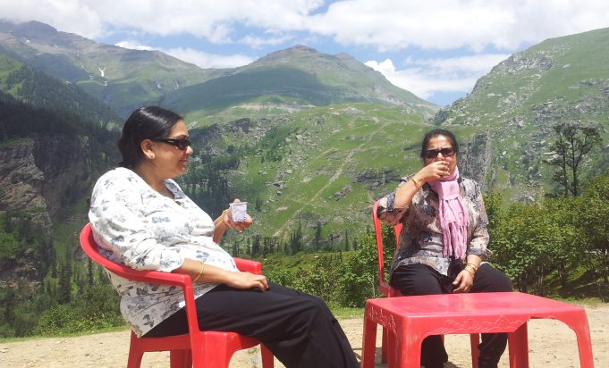 Enjoying the coffee soaking into the beauty of this magical place