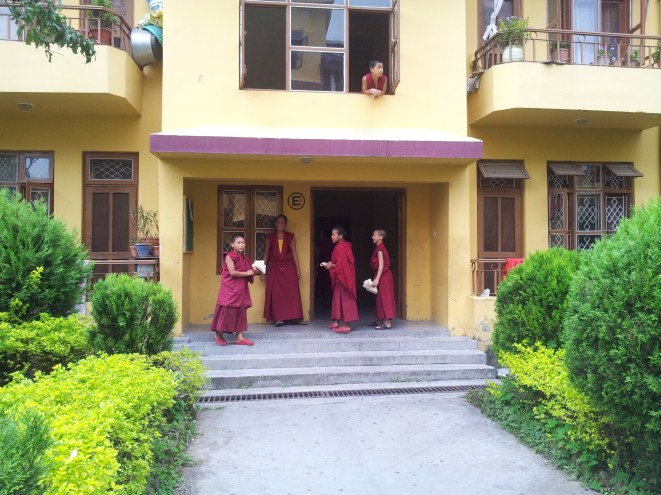 It was fun watching little monks playing games