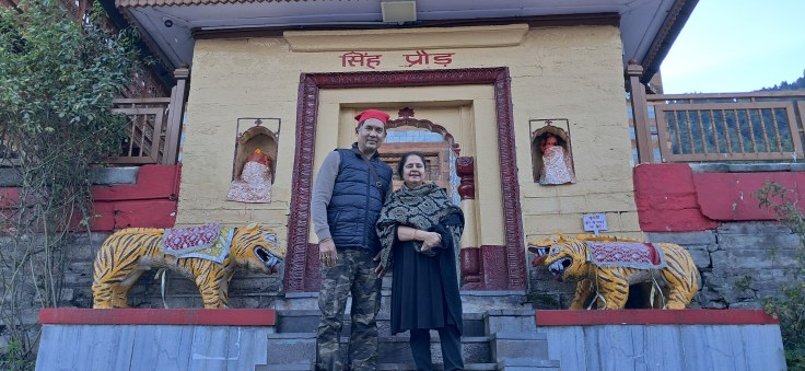 In front of the main Temple