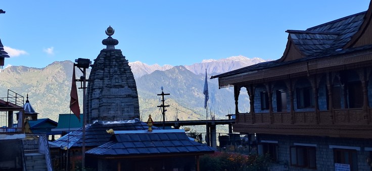 Mountain range at the back of the Temple