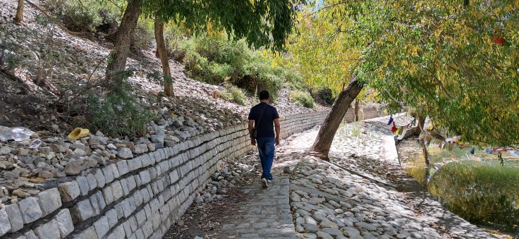 Walking around Nako Lake