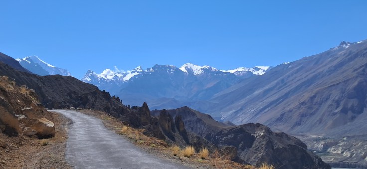 On the way to Dhankar monastery