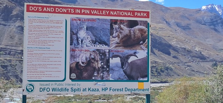 Pin Valley National Park information board