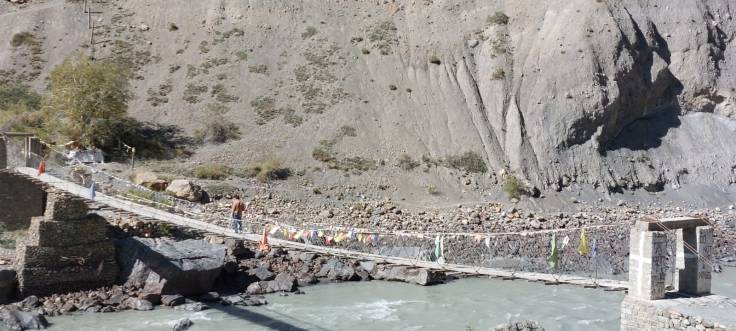 Arpan on the Spiti river bridge